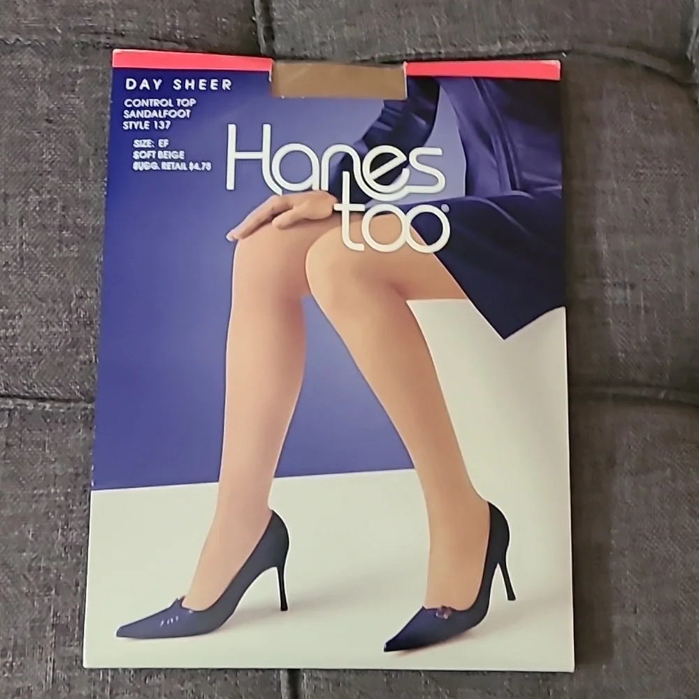 Soft beige pantyhose size EF DAY SHEER‎ HANRD TOO CONTROL TOP